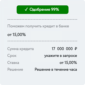 Кредит 17 млн. ₽