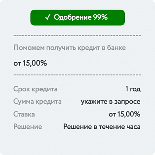 Кредит на 1 год