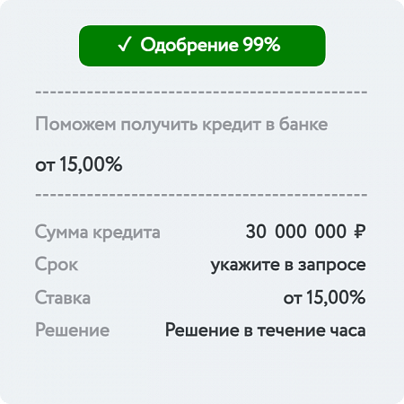 Кредит 30 млн. ₽