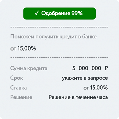 Кредит 5 млн. ₽